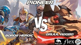 Gruul Aggro VS Boros Heroic MTG Pioneer [upl. by Janek]