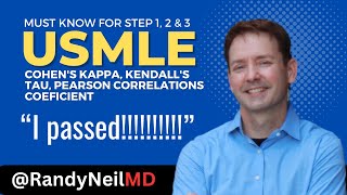 USMLE STEP1 2CK 3 BIOSTATISTICS  COHENS KAPPA KENDALLS TAU PEARSON CORRELATIONS COEFICIENT [upl. by Gracie]