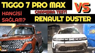 UCUZ SUV KAPIŞMASI  TIGGO 7 PRO MAX Mİ RENAULT DUSTER MI ÇARPIŞMA TESTİ KIYASLAMA [upl. by Lellih]