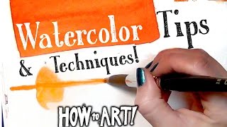 Easy watercolor tips and techniques for beginners [upl. by Esinehc]