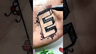 How to draw E letter for beginners ✍️ art drawing shorts [upl. by Suilmann]