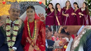 MUKTA WEDS HITMAN 🤍  Emotional 🥹 Vlog  Supriya Gurung [upl. by Eirrol]