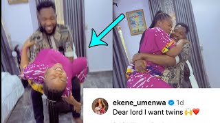 Pregnant With Twins  Unbelievable About Ekene Umenwa As She Celebrates With Husband [upl. by Ause]