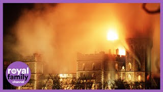 On This Day Devastating Fire Breaks Out at Windsor Castle 1992 [upl. by Ataner]