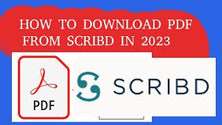 How to download any document from scribdcom for free [upl. by Bilak]