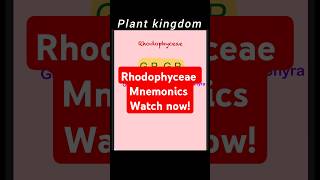 Rhodophyceae mnemonicplantkingdomneet2025 neettamil neetbiology neetchemistryneetphysics [upl. by Mars]