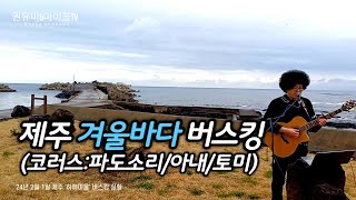 겨울에도 손이 안시려운 제주에서 버스킹 quot제주도의 푸른밤태연성시경최성원 원곡quot 허완마이콜 커버 하예마을 바닷가 코러스파도소리아내애견240201 [upl. by Cybill]