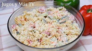 Ensalada Fría de Pasta Cremosa y Bien Fácil de Hacer [upl. by Charo]