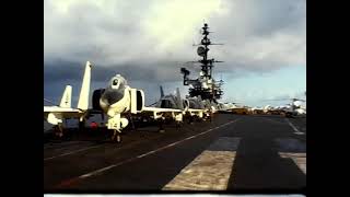 USS Midway 1976 Flight Training Opps and UNREP [upl. by Reffotsirhc]