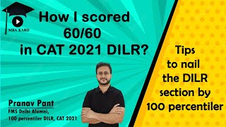 How I scored 100 ile in CAT 2021 DILR  Tips to improve DILR Score  Pranav Pant  Aptitude Jab [upl. by Decima]