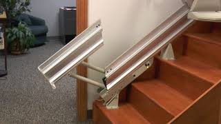 Folding Hinged Rail Solutions for Tight Spaces Bruno Straight Stairlifts [upl. by Harewood708]