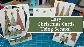 Easy Christmas Cards Using Scraps [upl. by Akenahc677]