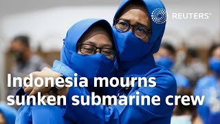 Indonesia mourns sunken submarine crew [upl. by Chuck]