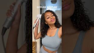 How to Dry Curly Hair frizz free diffuse routine [upl. by Godrich]