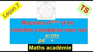 Racines nième dun nombre complexe non nul cours maths TS [upl. by Henriha]