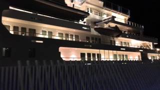 Superyacht Ulysses by night in Barcelona [upl. by Sax498]