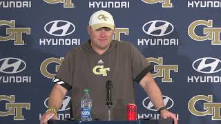 GT Football Spring Game Coach Key Press Conference [upl. by Ashti]