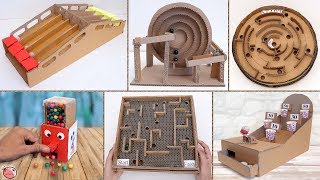 7 Amazing Cardboard Games Compilation  Handmade Things You Can Do at Home [upl. by Vani]