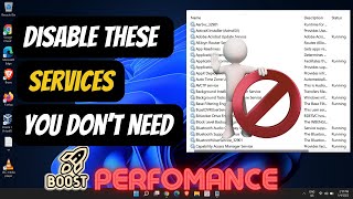 Disable THESE 12 Windows SERVICES Right Now Boost Speed Instantly [upl. by Alphonso725]