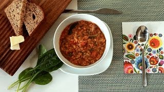 Rezept Scharfe rote Linsensuppe mit Spinat selber machen [upl. by Susej]