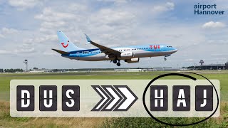 TUIfly landing at Hannover airport HAJ  Boeing 737800 [upl. by Gatias]