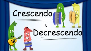 Crescendo amp Decrescendo  Dynamics  Green Beans Music [upl. by Ahsim]