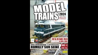 Salon de Modélisme Ferroviaire quotMODEL TRAINS 2024quot échelles NHOTT etc Romilly sur Seine [upl. by Ezzo]