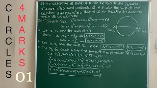 If the abscissae and ordinates of points ABof the equationsx²2axb²0y²2pyq²0 then find circle [upl. by Neelrac690]