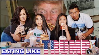 We Ate Like Donald Trump For A Day  MontoyaTwinz [upl. by Tomkiel142]