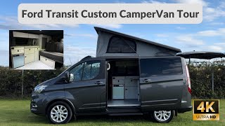 Ford Transit Custom Camper Van Tour  Fully Loaded Campervan Conversion  Van Life Uk [upl. by Bacchus]