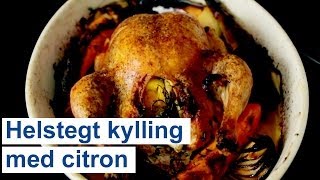 Opskrift Helstegt kylling med citron hvidløg og rodfrugter  REMA 1000 Danmark [upl. by Notrem229]