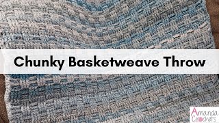 Chunky Basketweave Throw  Crochet Throw Blanket  Chunky and Warm Blanket [upl. by Lody]