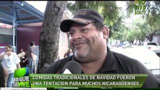 Comidas tradicionales de navidad fueron una tentación para muchos nicaragüenses [upl. by Nirmak]