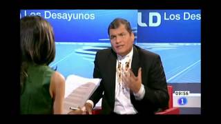 Rafael Correa en TVE [upl. by Adirahs]