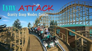 Lynx Attack  Gravity Group Wooden Coaster  Planet Coaster [upl. by Marlow]