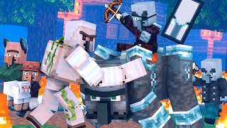 Villager vs Pillager Life FULL ANIMATION  Minecraft Animation [upl. by Atnwahs768]