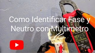 Como Identificar Fase y Neutro con Multimetro tutorial tips electricidad [upl. by Neiht]