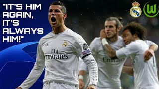 Cristiano Ronaldo vs Wolfsburg  ft Peter Drury commentary  UCL QF 201516 [upl. by Erving]