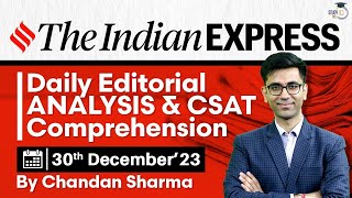 Indian Express Editorial Analysis by Chandan Sharma  30 December 2023  UPSC Current Affairs 2023 [upl. by Akemrej]