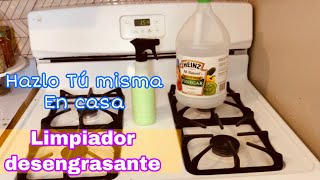 😉LIMPIADOR DESENGRASANTE CASERO PARA LIMPIAR LA GRASA EN LA COCINA LIMPIEZA DE LA CASA CON VINAGRE [upl. by Ahsekad]