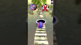 Which rolling ball crosses this sphere ramp ❓youtubeshorts gaming ballgame [upl. by Mumford115]