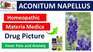 Aconite Napellus homoeopathic medicine  Drug Picture  Materia Medica homoeopathy aconite bhms [upl. by Madelle]