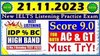 IELTS LISTENING PRACTICE TEST 2023 WITH ANSWERS  21112023 [upl. by Sussi504]