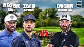 Dustin Johnson Vs Reggie Bush and Zach LaVine  LIV Challenge Series [upl. by Murrell436]