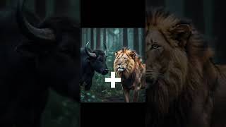 Hybrid Animal Lion And BuffalotrendingyoutubecomedyfunnyshortsCaptain123xyz [upl. by Zaob]