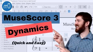 MuseScore 3 Dynamics Crescendo and Decrescendo Markings Full Walkthrough How To [upl. by Hniv]