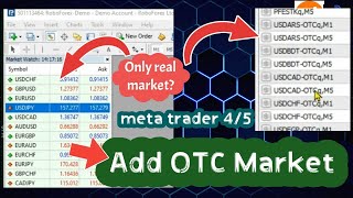 Mt45 Otc chart market add  Meta trader add otc market chartroboforex alpari switch market [upl. by Feltie]