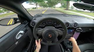 SOUL  Porsche 9871 Cayman S Competition Exhaust Package  In Car POV [upl. by Guilbert519]