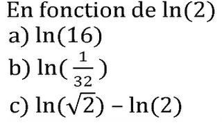 Exprimer en fonction de ln 2  Terminale [upl. by Avehstab]