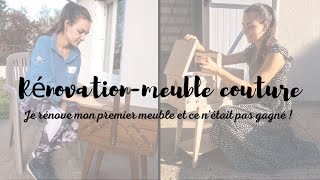 Je RENOVE mon premier meuble avec la peinture EFFET BOIS  DIY poignées [upl. by Kerk]